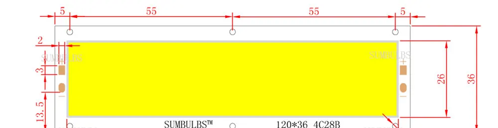 LED COB Bar Runde Lichtquelle 12V DC Birne Chip Mix Größe 2-200W LED Streifen Rot blau Warm Natur Kalt Weiß DIY Licht Lampe – Detail 2