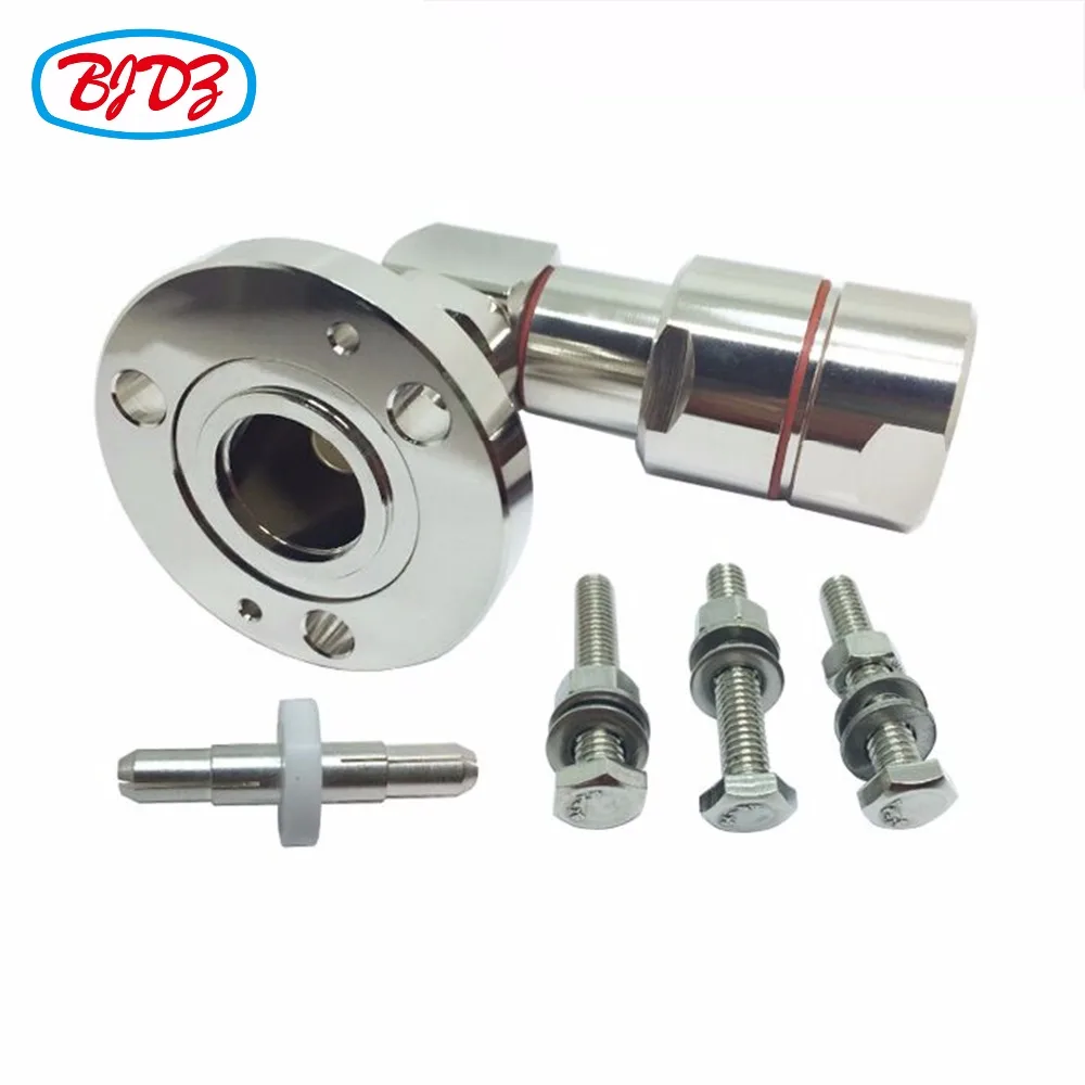 Free Shipping 2pcs 7/8 EIA flange panel mount connector for 7/8 cable LDF5-50 feeder cable right angle coaxial connector