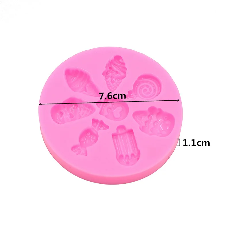 Cartoon ice cream candy candy cakes silicone mold DIY handmade chocolate crafty cakes dessert decoration baking gadgets new