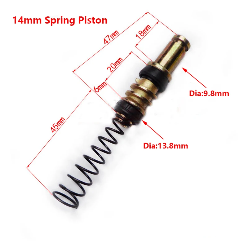 Motorcycle brake pump master cylinder seal preventing dust Spring Oil seal piston component repair kits 10mm 11mm 13mm 14mm