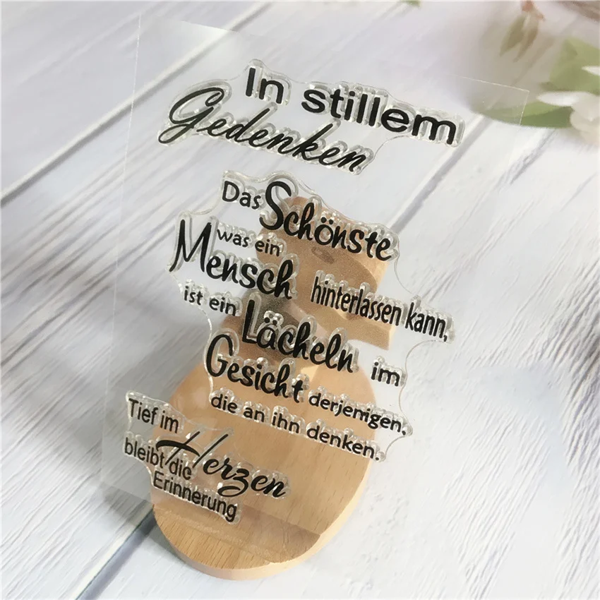 German Clear Stamps Scrapbooking Sentiment Stamps Fairy Rubber New Card Making Sentiment Text Words Sweet Stamp 721