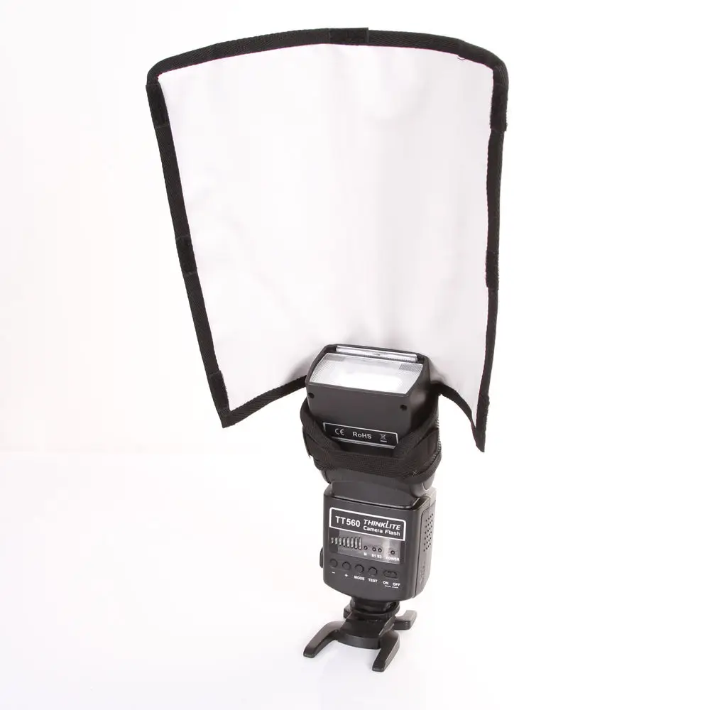 Phổ Có Thể Gập Lại Speedlight Phản Xạ Snoot Kín Flash Softbox Diffuser Bender Ống Chùm L Kích Thước