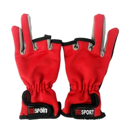 Professional Kite Nylon Kite Flying Protection Gloves 3 Finger Cut Red / Blue Gloves For Kite