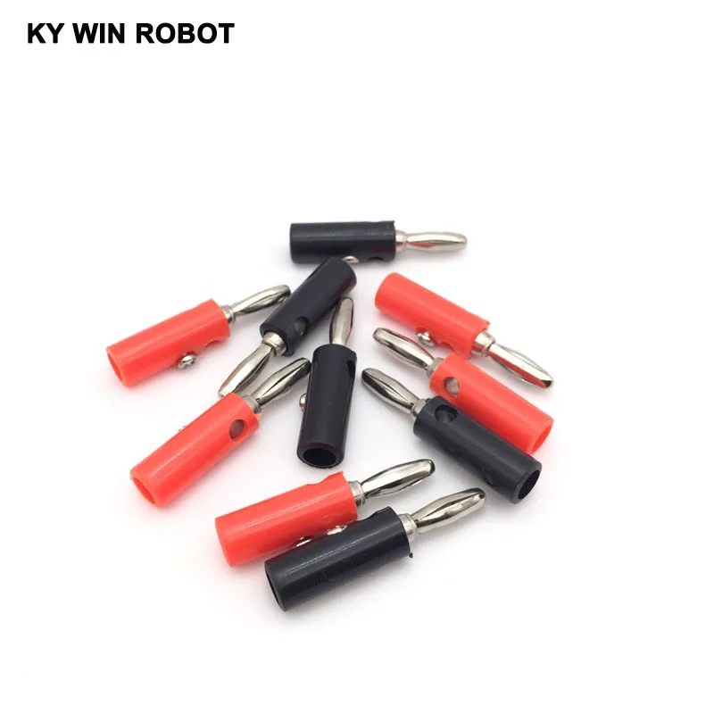 10pcs Audio Speaker Wire Banana Plug Connectors 4mm Adapter Real Cable Entry