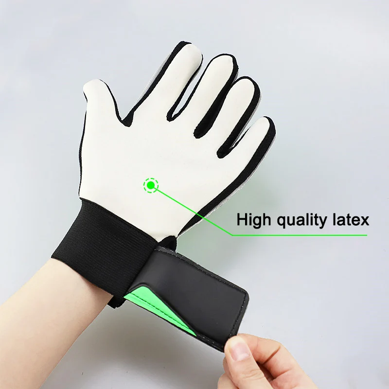 1 Pair Full Finger Gloves Children Teens Anti Slip Hands Wrap for Football Goalkeeper MC889