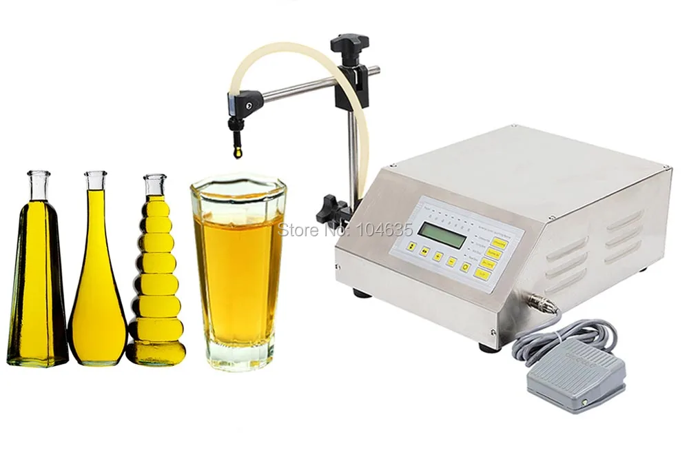 GFK160 Manual Electric Digital Control pump Water Drink Perfume Liquid Filling Sealing Machine( 5-3500ml) Oil Wine Milk Juice