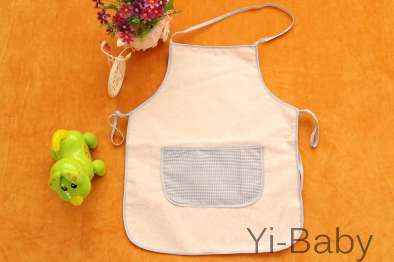 

12PCS/Set YB0034-02 Children's apron Waterproof apron Children kitchen apron Check pattern aporn, Free shipping