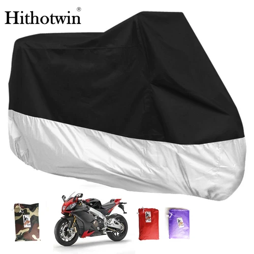 Imagen 2 del producto 190T diseño negro azul cubiertas impermeables para motocicleta motores polvo lluvia nieve cubierta protectora UV interior exterior M L XL XXL XXXL 4XL