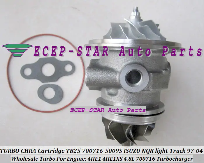 Free Ship Turbo CHRA Cartridge GT25 700716 700716-0001 700716-0004 700716-0005 8971894520 For ISUZU NPR NQR NKR 4HE1 4HE1XS 4.8L