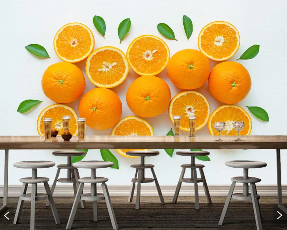 

Orange fruit Texture Foliage Food photo 3d wallpaper mural papel de parede for living room tv sofa wall bedroom kitchen cafe bar