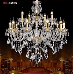 Modern New K9 Crystal Lustres De Cristal Decoration Chandeliers And Pendants Silver/Gold 6/8/15/18 Arms for Living Room