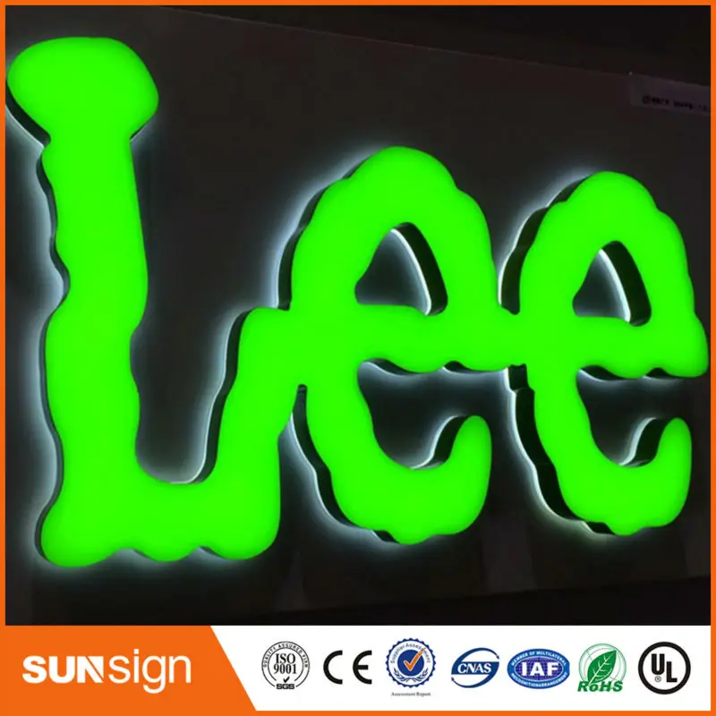 Top quality indoor advertising acrylic alphabet letter with LED light