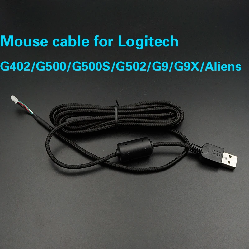 Mouse cable for logitech G402 G403 G5 G500 G500S G502 G9 G9X Aliens Brand USB  Mice Line Replacement wire