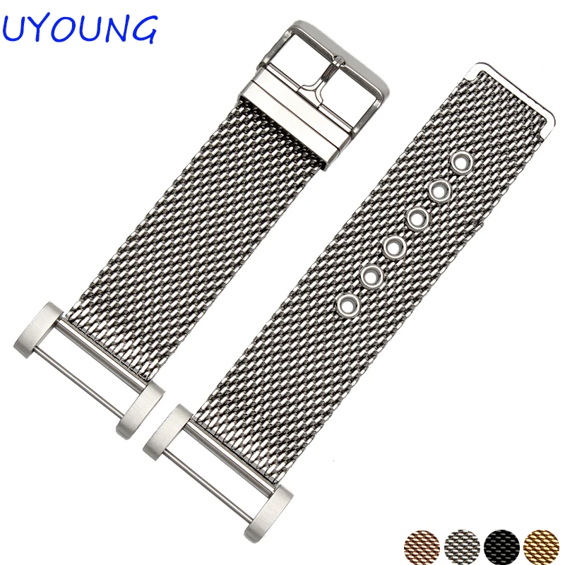 For Suunto Essential High Quality MiLan Stainless Steel Watchband 24mm Two Types Watch Strap For Suunto Core Traverse Bracelet