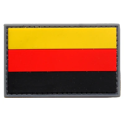 1PCS PVC Germany Flag Patch Backpack Bag Jacket Armband Badge Hook and Loop Double Side 7cm * 5 cm