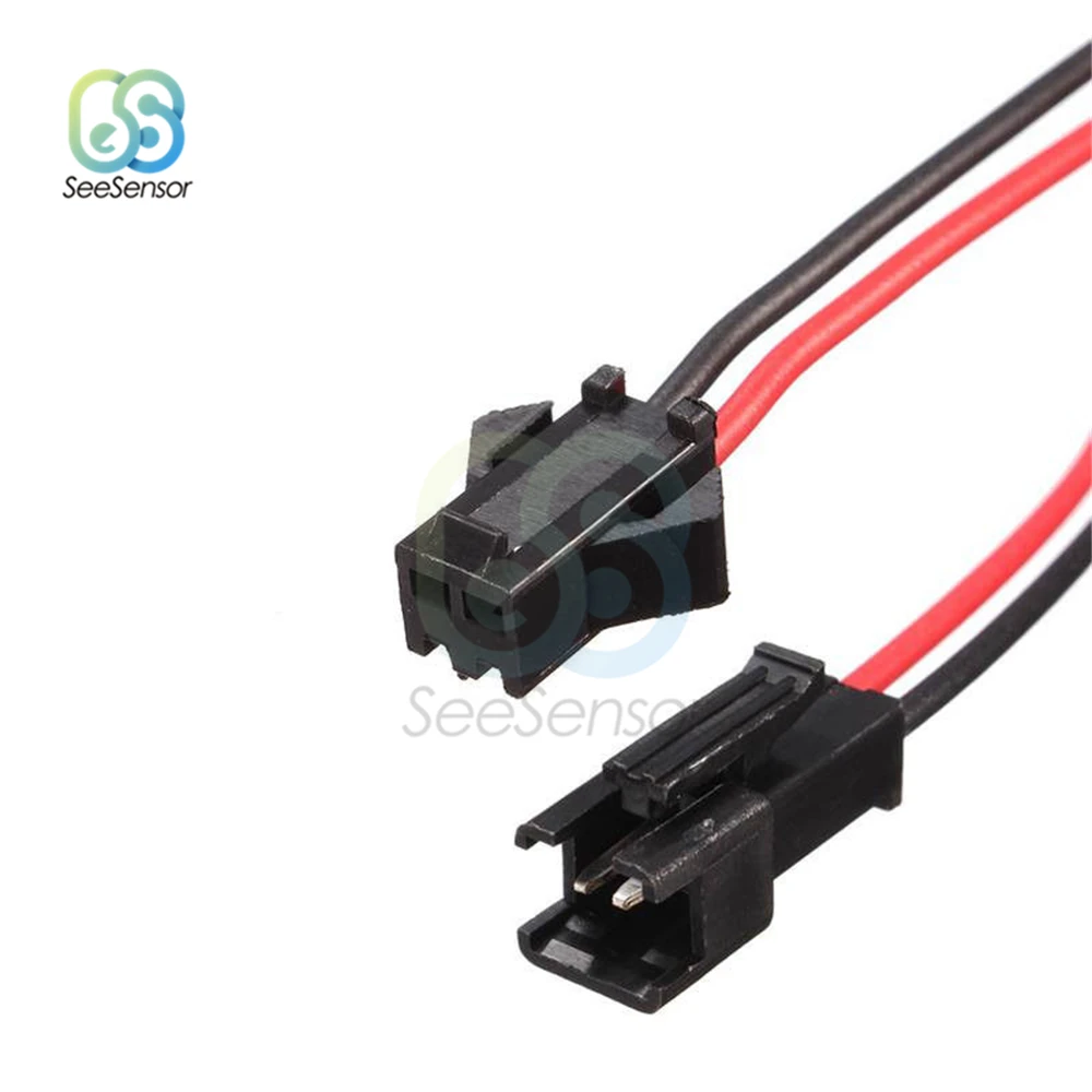 10Pairs 10cm 15cm Long JST SM 2Pins 2P Plug Male to Female Wire Connector LED Connectors