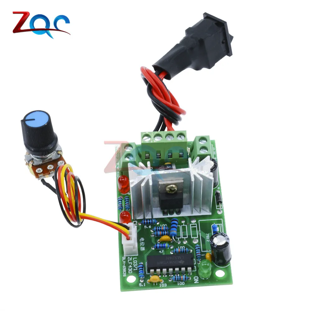 DC 6-30V 6A Motor Speed Controller Reversible PWM Motor Control Forward/Reverse Switch Board Max 10A 80W Module 12V 24V