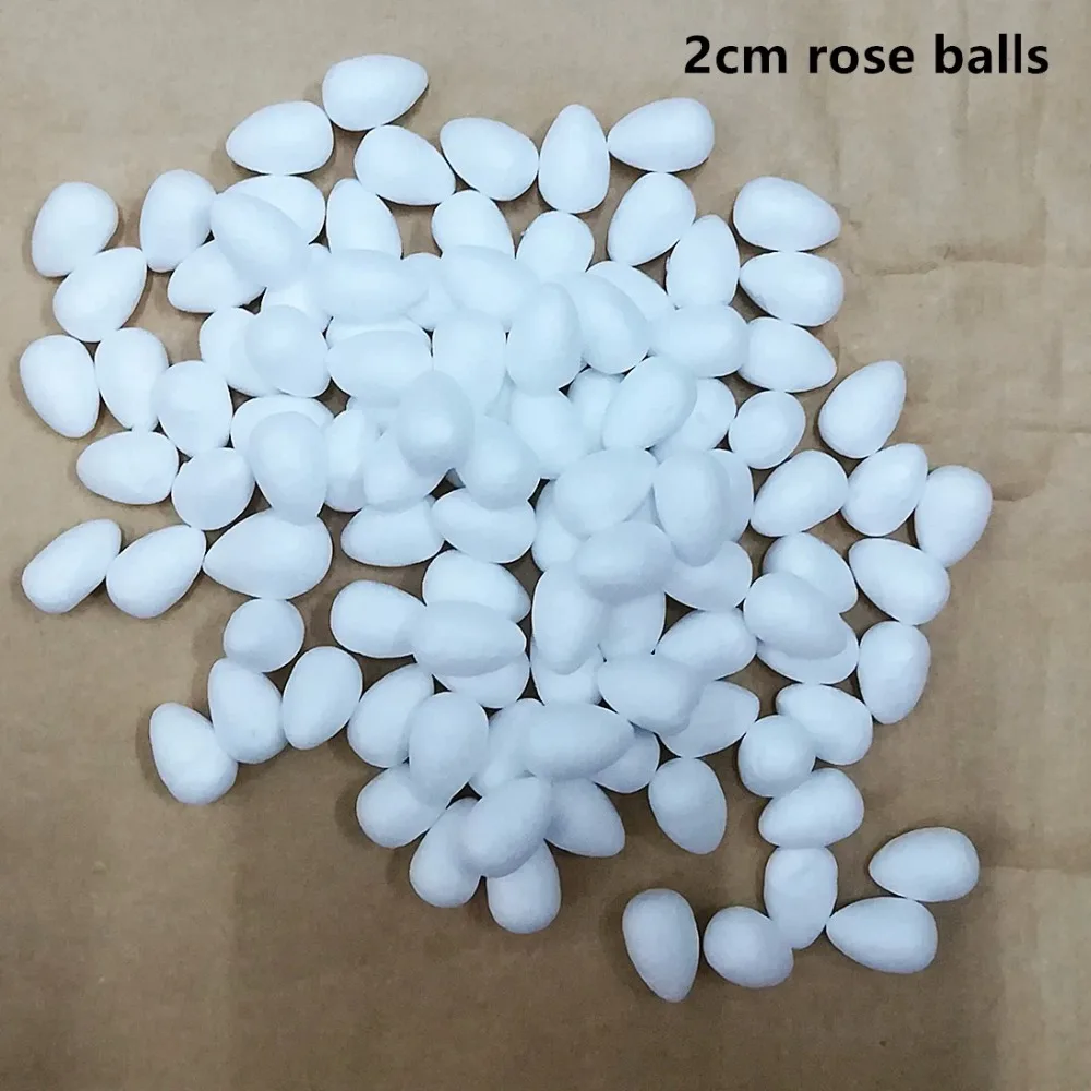 2/2.5/3/3.5/4/5.5cm 10pcs~80pcs White Foam Rose Bud For Nylon Flower Making Material Supplies Nylon Stocking Flower Accessories