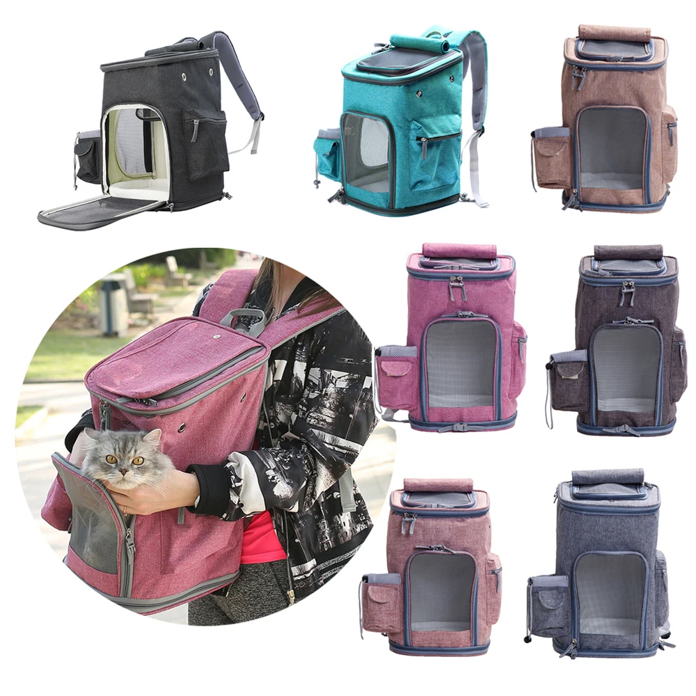 

Pet Dog Cat Carriers Breathable Front Mesh Door Shoulder Strape Bag Backpack Outside Portable Puppy Travel Zipper Carrier Bag