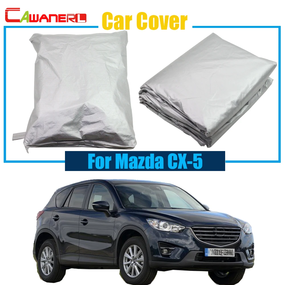 Cawanerl Car Cover Outdoor Sun Snow Rain Resistant Protection Cover UV Anti Dustproof For Mazda CX-5 CX5