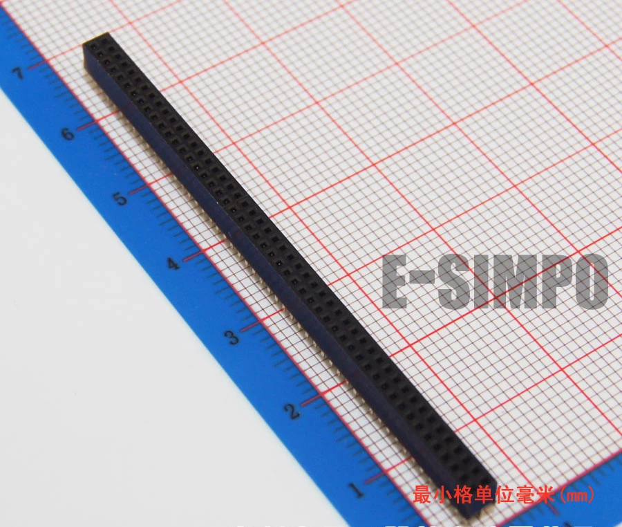 

50pcs/lot 1.27mm Female Header, 2*50P Straight, Double Row, 180o, Rohs, high quality, Free Shipping