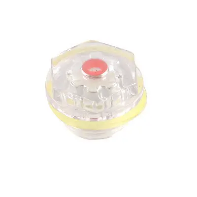 2PCs M16/18/20/22/24/26/27/30/33/36mm Male Thread Dia Plastic Air Compressor Oil Level Sight Glass CLear Yellow