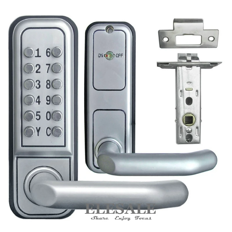 Brand New Keyless Mechanical Door Lock Push Button Digital Combination Code Password Zinc Alloy Lock With Handle