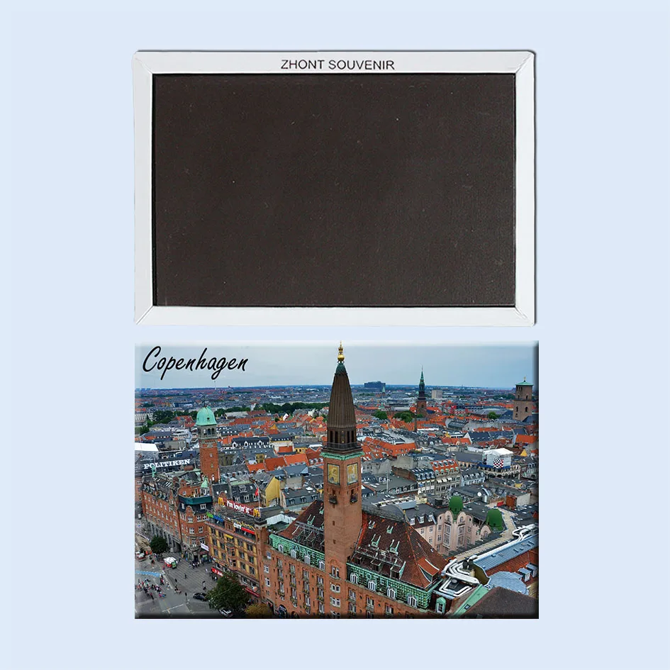 Дания Копенгаген городское строительство аэропросмотр 22500. Отличные подарки сувениры для туристов по всему миру; Магнит на холодильник подарок для друга