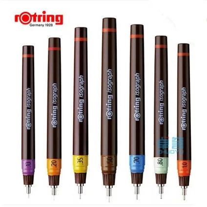 Rotring Isograph pens 0.1mm-1.0mm  refilled ink porous-point  drawing pen   1piece