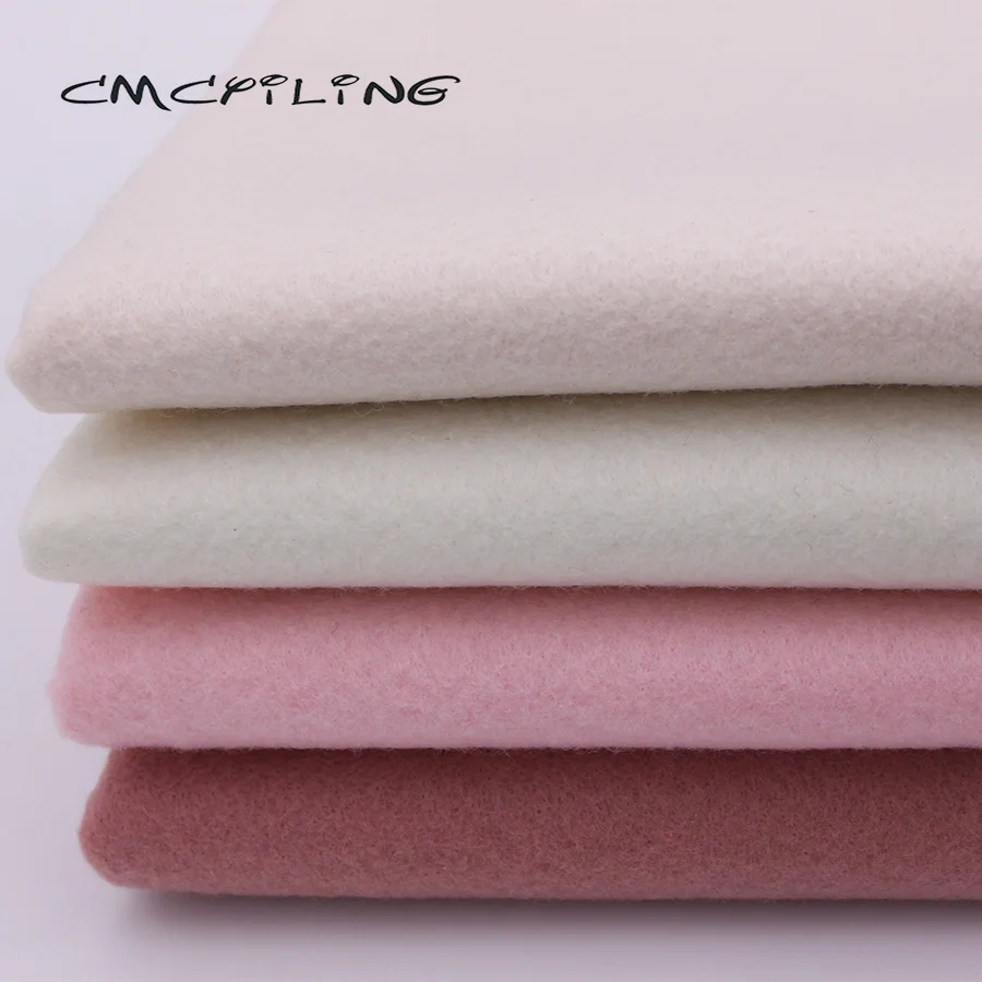 CMCYILING Non-Woven/Korean Pink Soft Felt Fabric For Needlework DIY Sewing Dolls/ Crafts/Toys/ Polyester Cloth 45cmx110cm