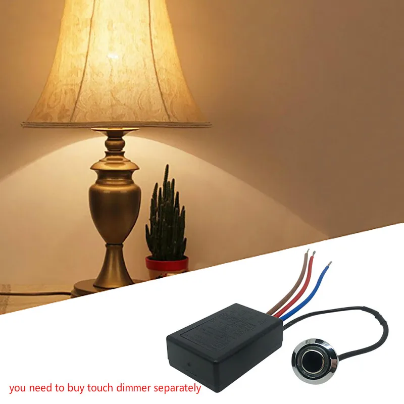 LD-600S Build-in 3 Way Finger Touch Dimmer 25~150W For Tungslen Filament Lamp Or 3-25W LED Light Input 220-240V AC