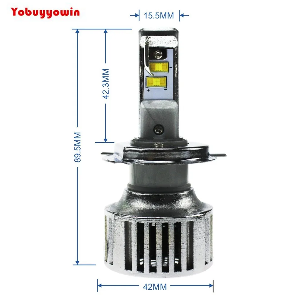 

LED Headlight Bulbs - Hi/Lo H4 (9003) - Easy Installed, 40W 4,500Lm 6500K Pure White Cree Chips Led- 1 Year Warranty