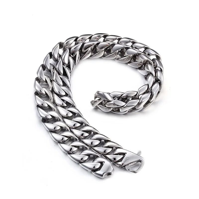 New  popular retro jewelry men's exaggerated domineering rough necklace stainless steel casting necklace