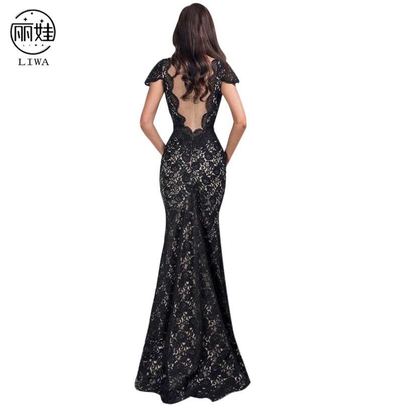 

Sexy V-neck Floor Length Lace Evening Dresses Gowns 2016 New Elegant Gece Elbisesi Long Embroidery Banquet Luxury Dress CK96