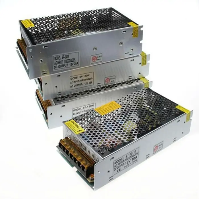 DC 12V Power Transformer for LED Strip Lignting, AC 100-240V Input to DC 12V 1A,2A,3A,4A,5A,6.5A,10A,15A,20A,30A