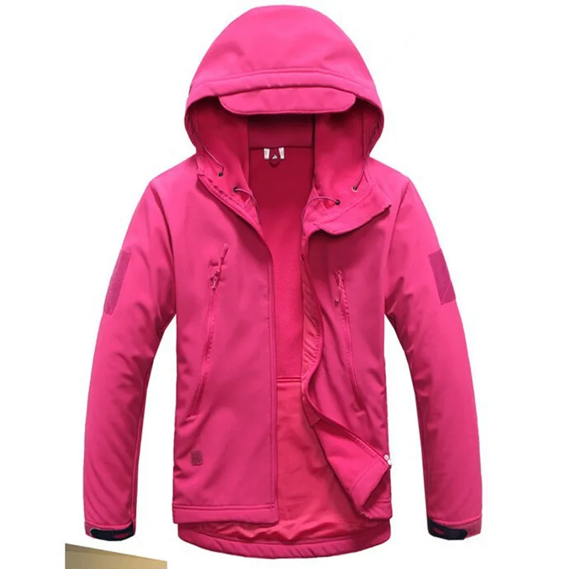 Women Winter Hiking camping Fleece New Soft Shell Outdoor Military Tactical Jacket Waterproof Windproof Sports Army Clothing