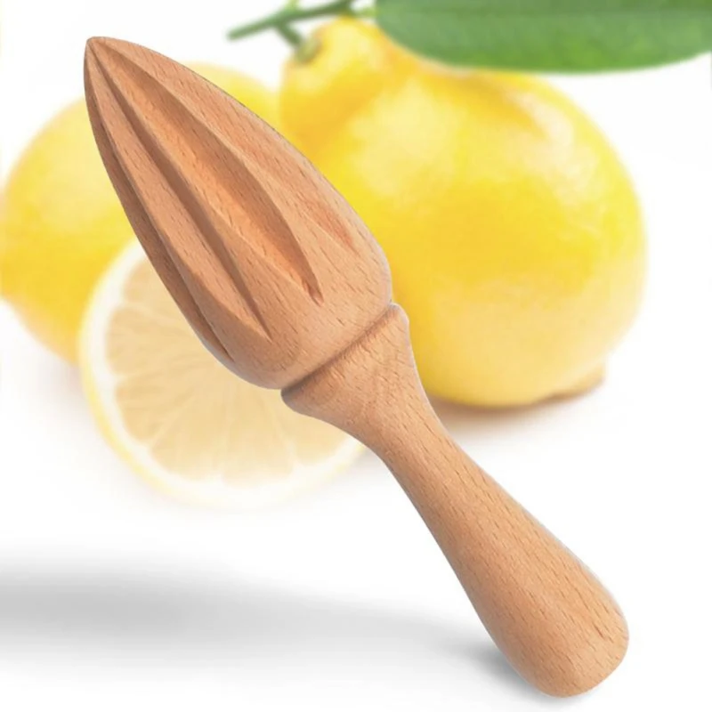 Creative Wooden Lemon Squeezer Hand Press Wood Citrus Reamer Handmade Lemon Juicer Fruit Orange Citrus Juice Extractor