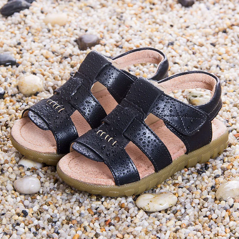 Baby boys cow leather Sandal Children Casual Kids boy's leather sandals Boy student's cowhide sandals teenager Beach Sandal