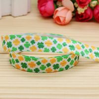 5/8''  Fold Elastic FOE St. Patrick's Day printed headband headwear hairband diy decoration wholesale OEM P5130