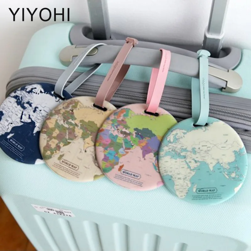 

New Fashion Luggage Tag Women Travel Accessories PU Suitcase ID Address Holder Baggage Boarding Tag Portable Label