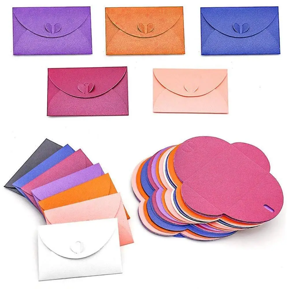 

15 Pieces Gift Card Envelope Cute Envelopes Small Gift Card Holders Mini Seed Envelopes With Heart Shaped Clasp (Random Color)