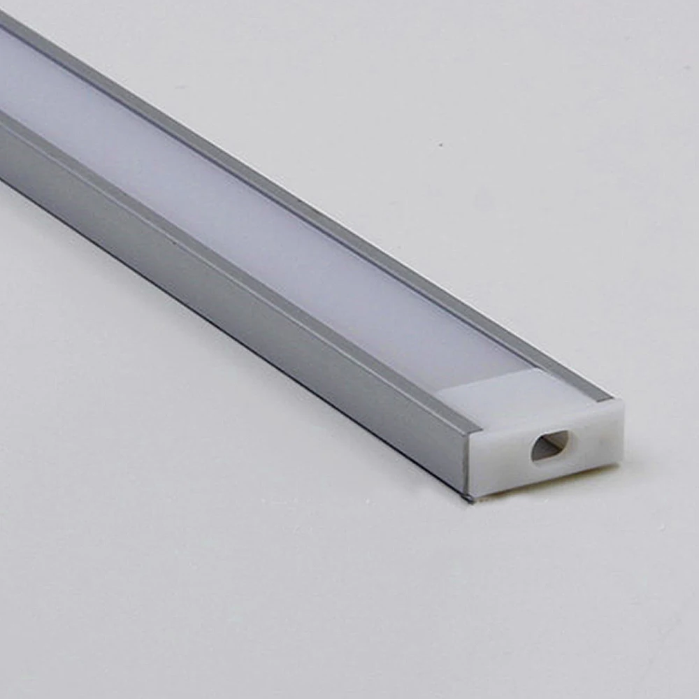 25m(25pcs) a lot, 1m per piece led aluminum profile slim SN1506-1m with milky diffuse or clear cover