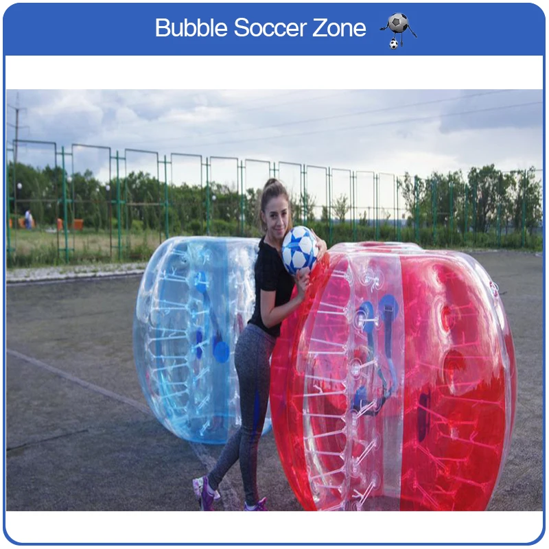 Gratis Verzending 1.5 m 1.0mm TPU Bubble Voetbal Opblaasbare Bubble Voetbal Luchtbumper Bal Voetbal Bubble Voetbal Body Zorb bal