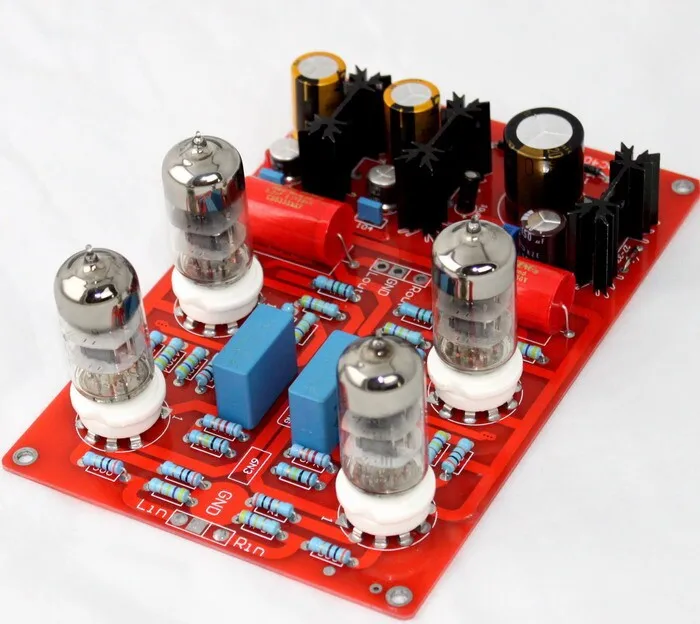 AC12V 20วัตต์6N3*4ชิ้นหลอดpre-เครื่องขยายเสียงคณะกรรมการ/สมบูรณ์สูญญากาศหลอด6N3ขยายคณะกรรมการ