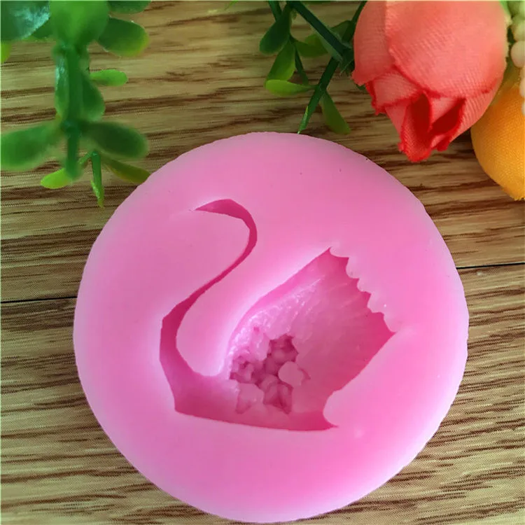 1Pcs Swan Shape Chocolate Candy Jello Silicone Mold Mould Cake Tools Bakeware Sugar Craft D069