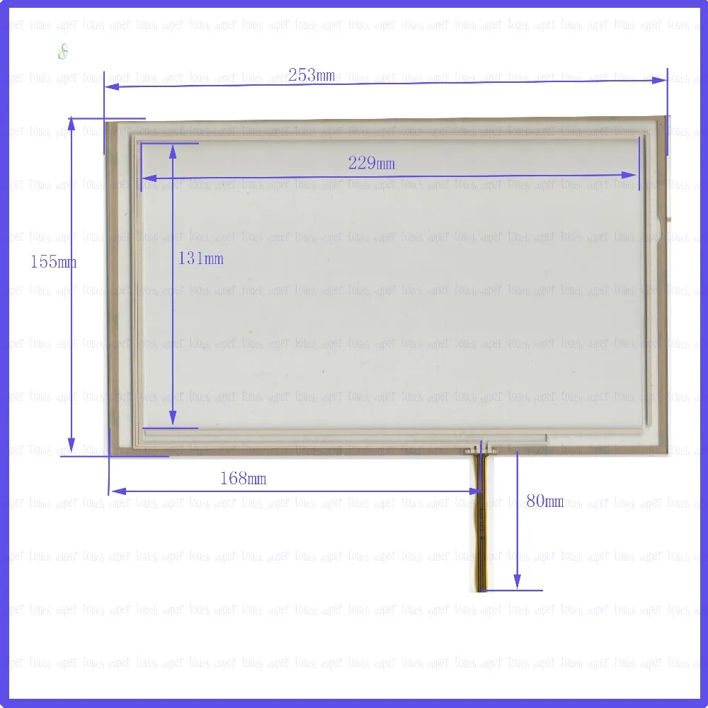 ZhiYuSun 10.4 inch Touch Screen  253mm*155mm 4 wire resistive  FOR  TABLE for laptop    253*155 the touchglass compatible