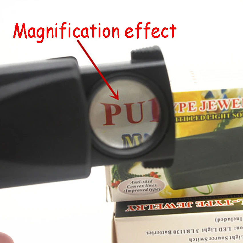 Portable 30X LED Light Magnifiers Acrylic Lens Magnifying Jewelry Appraisal/Seniors Reading/Elderly Sewing Pull Type Magnifier