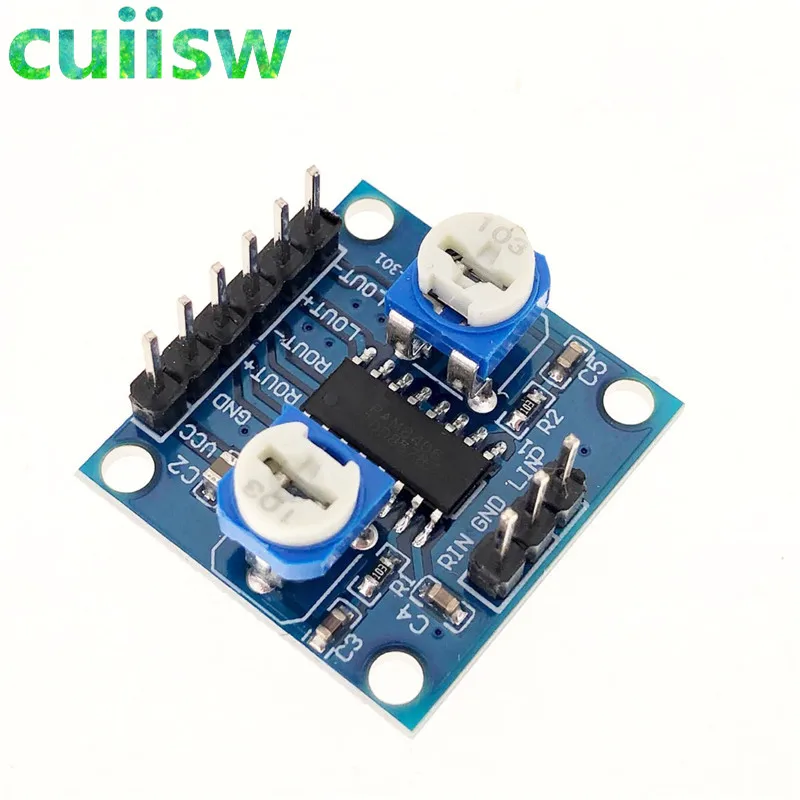 cuiisw 1PCS PAM8406 Digital Amplifier Board With Volume Potentiometer 5Wx2 Stereo