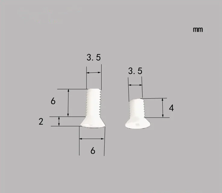 M6*20 Alumina  inner Hexagon Ceramic screws / 95% Alumina Screws / Antioxidant Bolts / High Temperature Screws