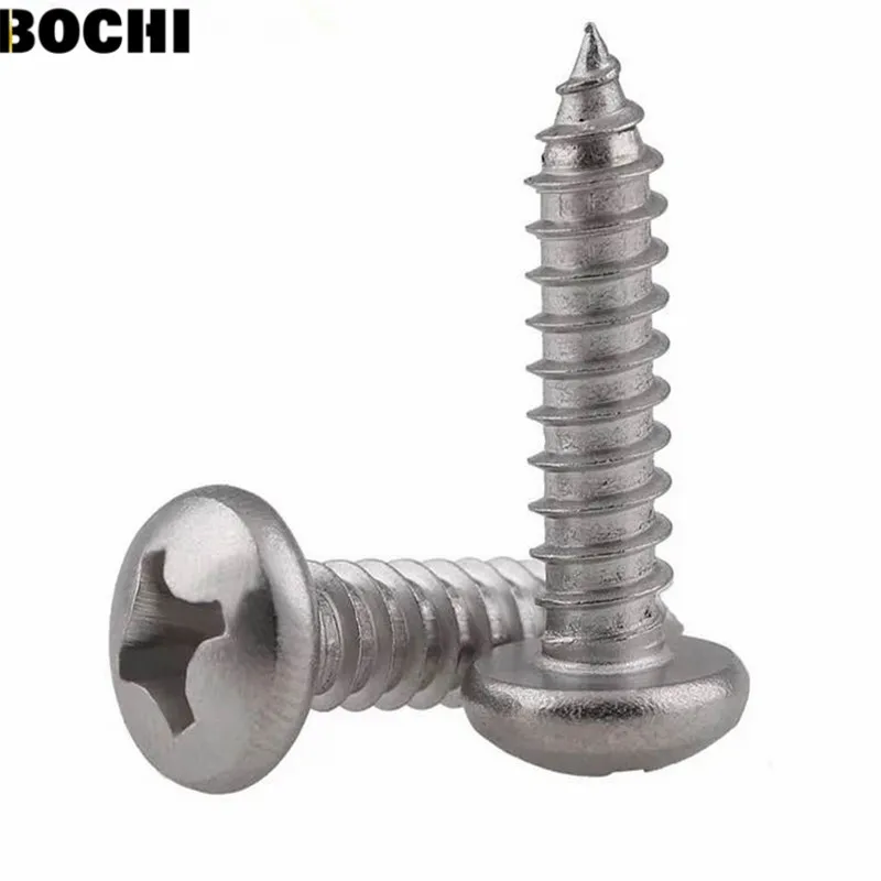 

GB/T845 M2*4mm-12mm Stainless Steel 304 Large round pan Head Self Tapping Screws / Umbrella Head Self-Tapping Screw